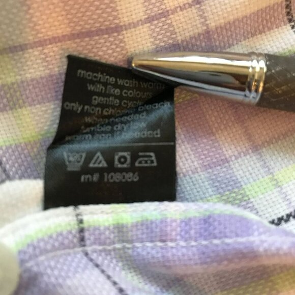 Sean John Men's Short Sleeve Button Front Collared Dress Shirt Sz XXL Gray Plaid - Picture 12 of 14